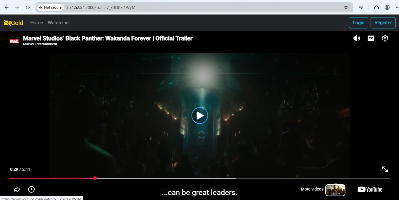 Screenshot of the Netflix CI/CD deployment project
